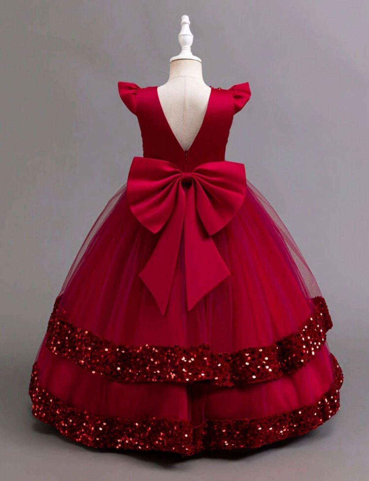 Vestido rojo gala eventos niña