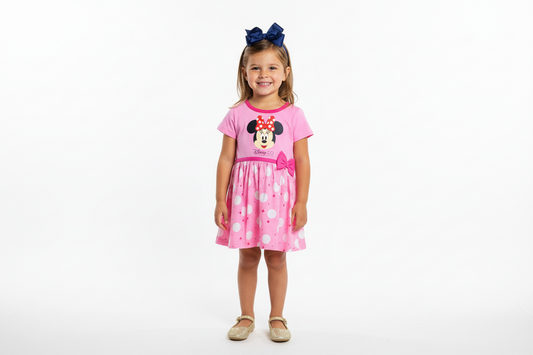 Vestido rosado Minnie Disney bebe niña d10-mi-1288 promo 3x1000