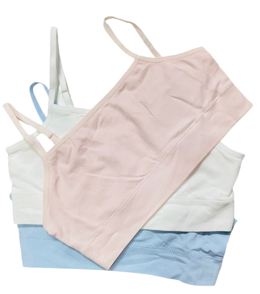 Set 3 tops centro rosado azul blanco niña Primark