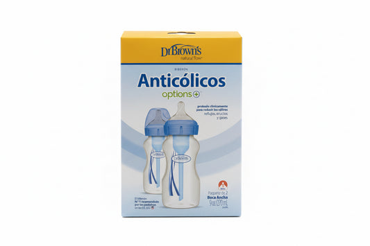 Set 2 pepes azul Dr Brown bebe niño 9 oz boca ancha