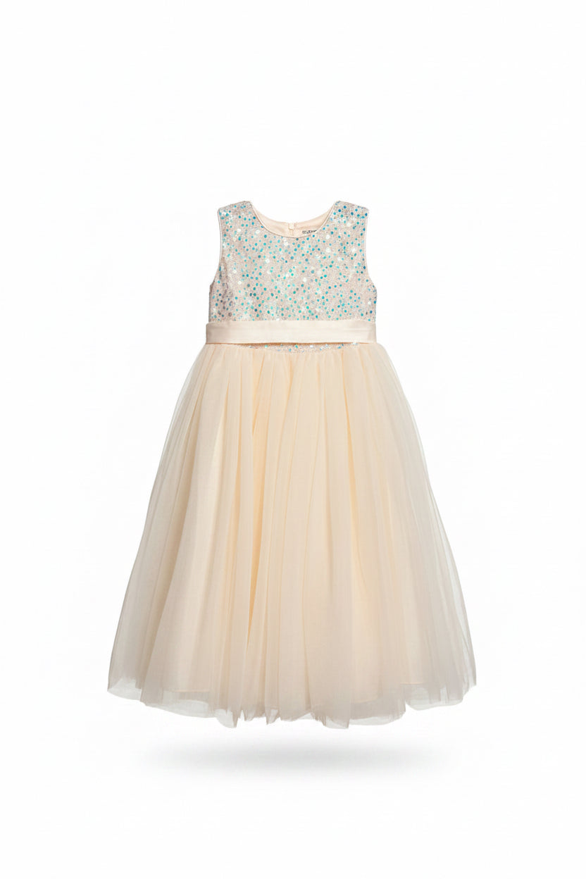 Vestido champange evento gala niña sk251109087405311211