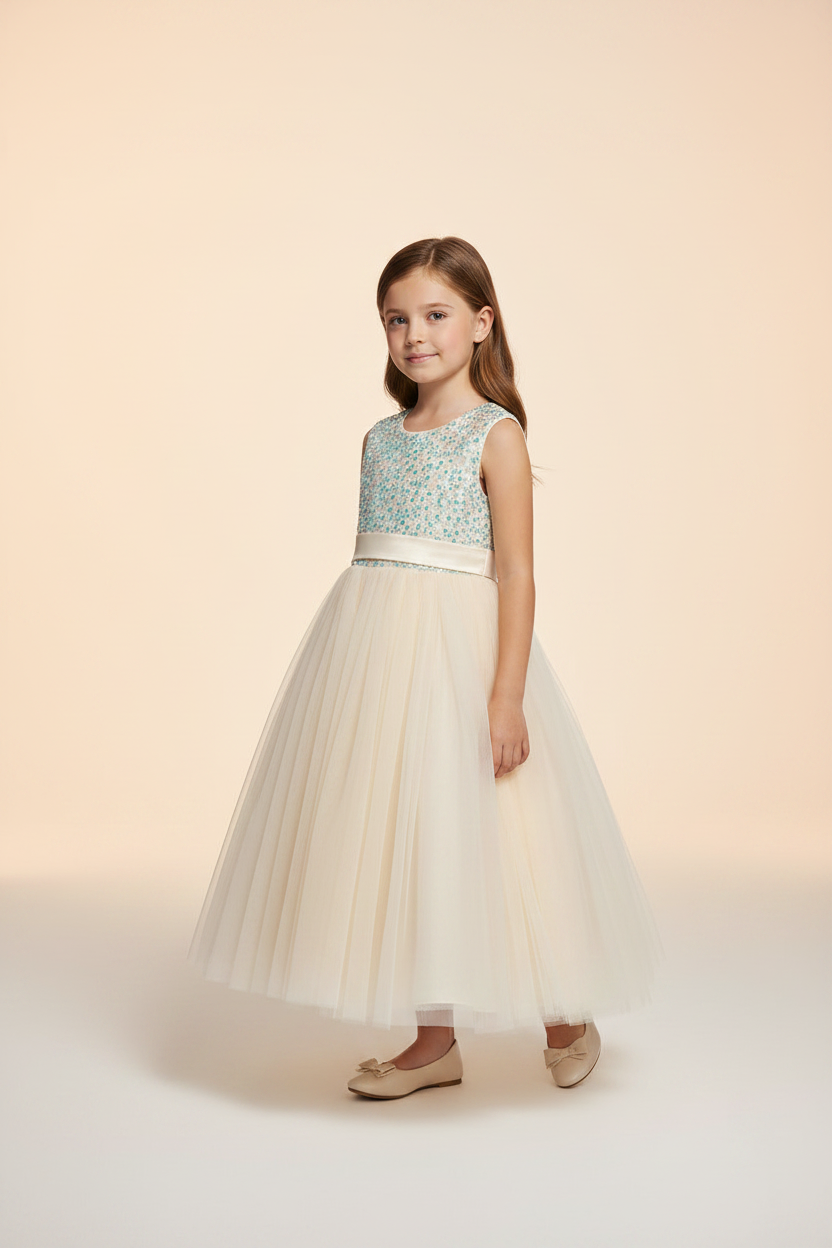 Vestido champange evento gala niña sk251109087405311211