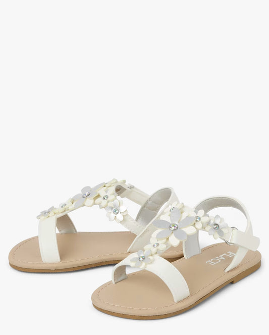 Sandalias blancas flor Childrens Place niña