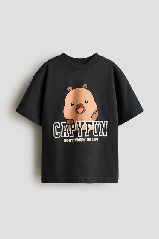 Camisa negra capibara niña H&M 1336998005