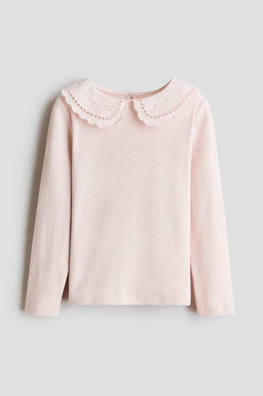 Camisa manga larga Coello español Peter pan rosado niña H&M 1362268007