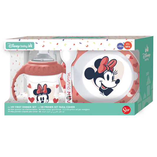 Set comida minnie plato vaso cuchara Disney 10707