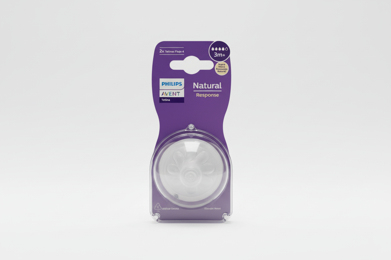 Mamadera Avent Natural Flujo 4 Set 2
