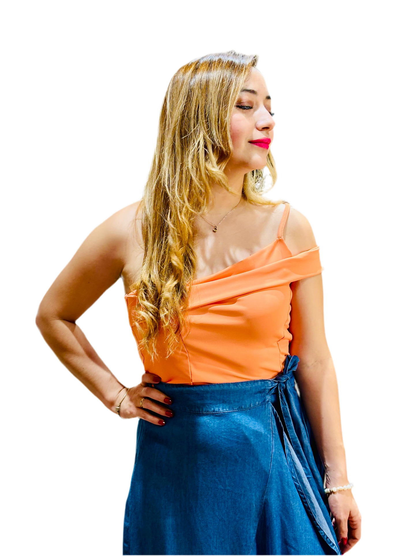 Camisa Blusa Dama Anaranjada CTD1179-4 395265