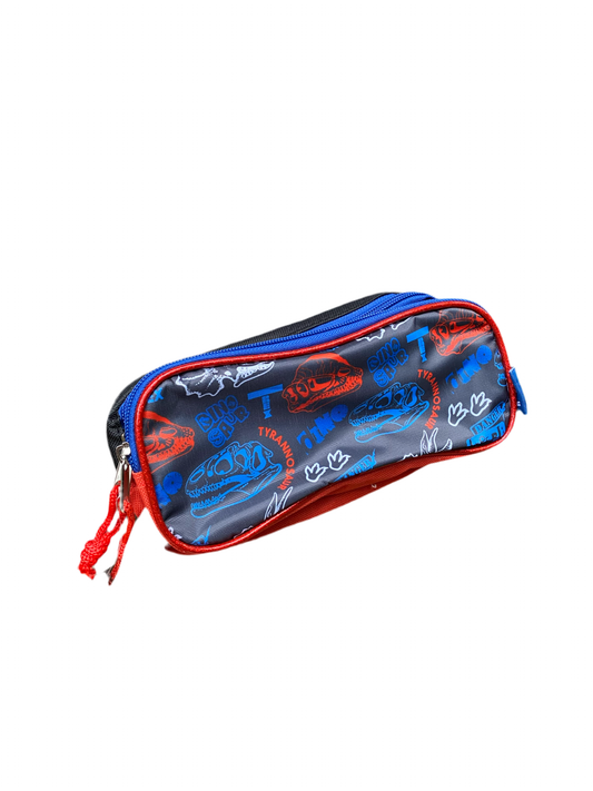 Cartuchera dinosaurio azul rojo 225x11x7 057-220166