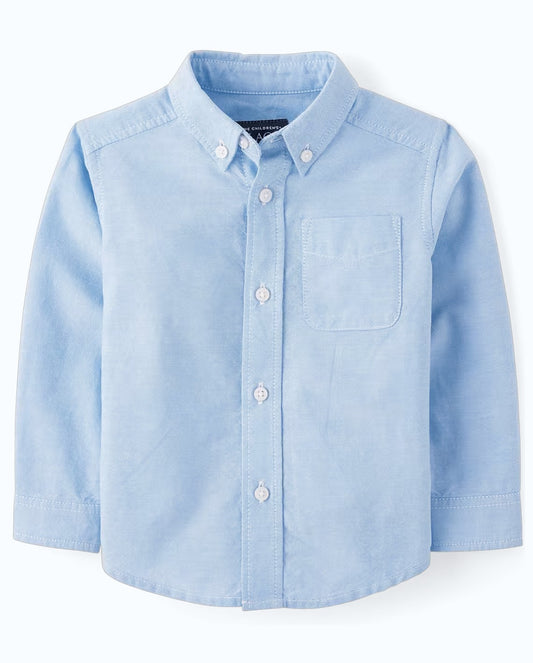 Camisa azul celeste manga larga niño Childrens Place 1125070