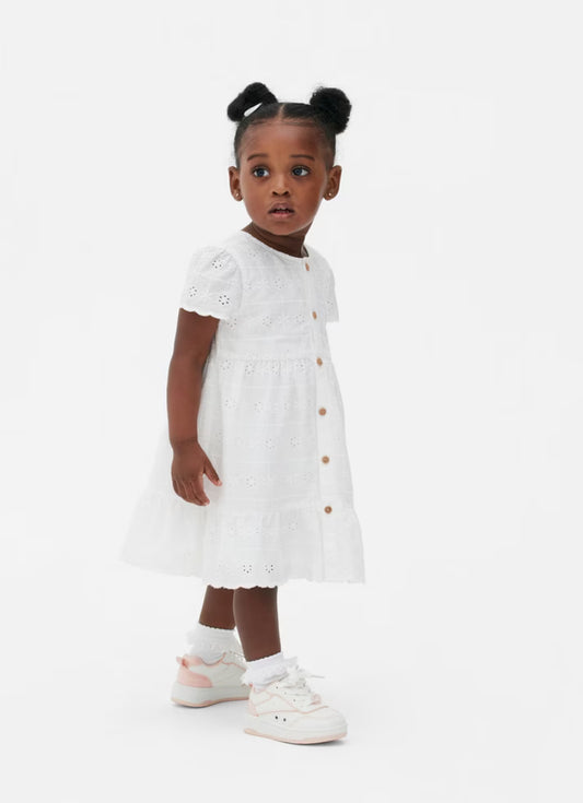 Vestido blanco bebe niña primark