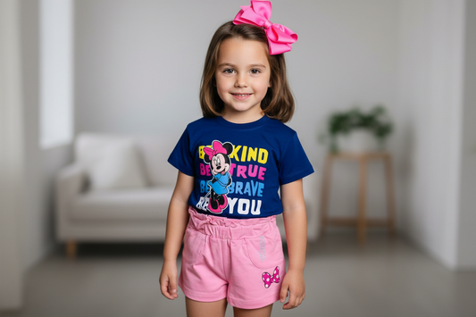 Set 2 piezas camisa azul bebe niña minnie disney promo 2x1000