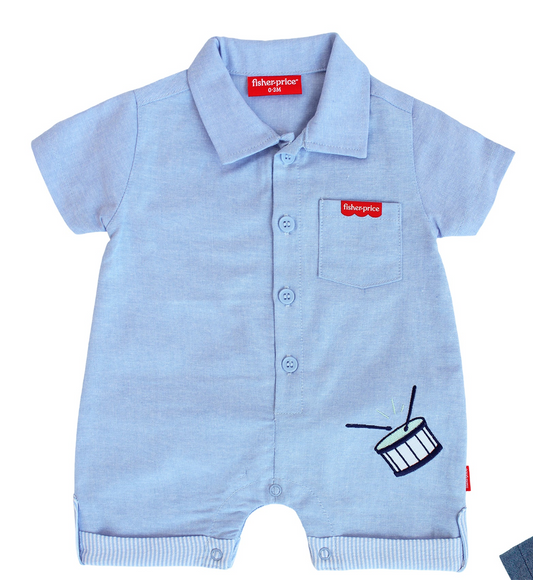 Mameluco overall azul claro bebe niño Fisher Price 123-W29- 3299