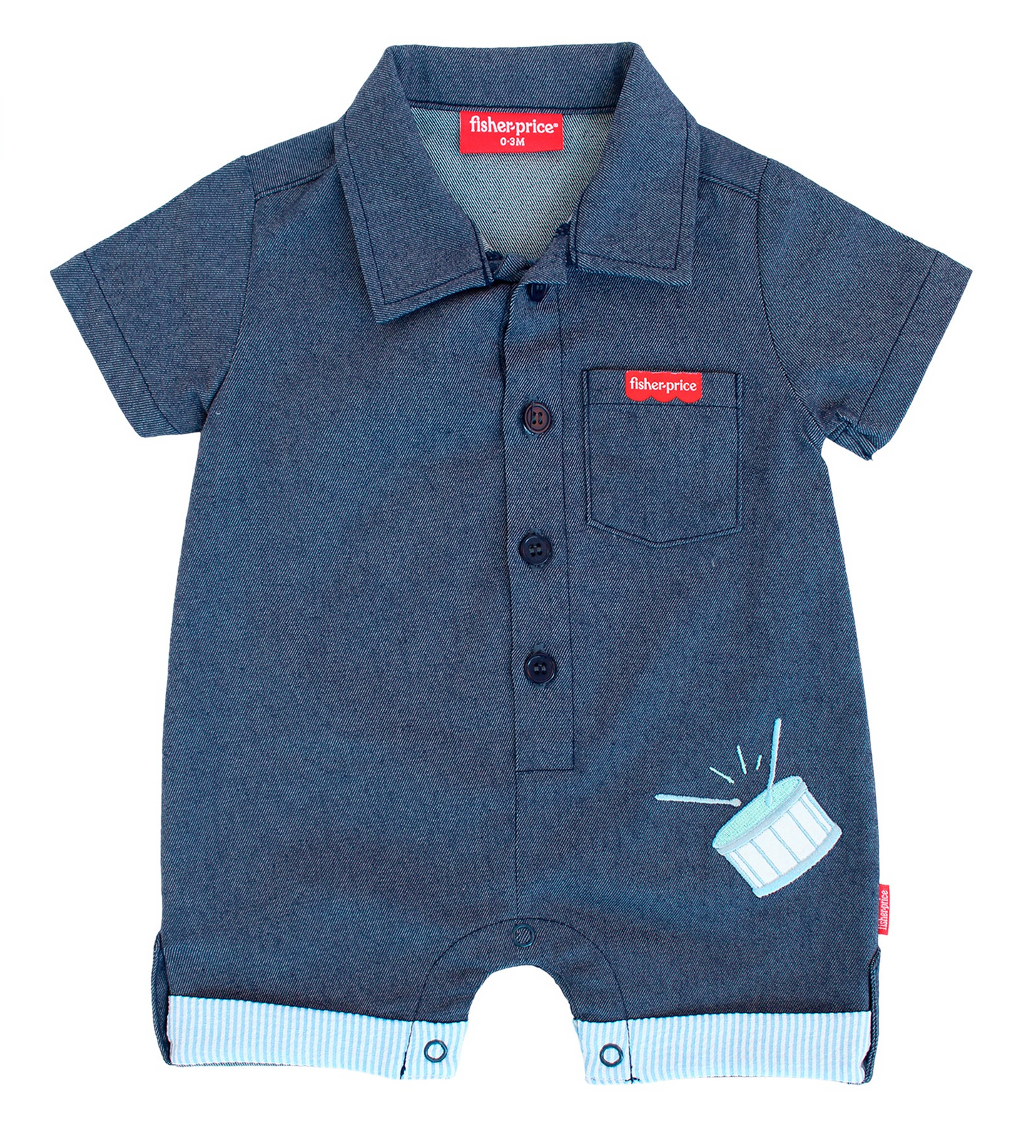 Mameluco overall azul oscuro bebe niño Fisher Price 123-W29- 3299