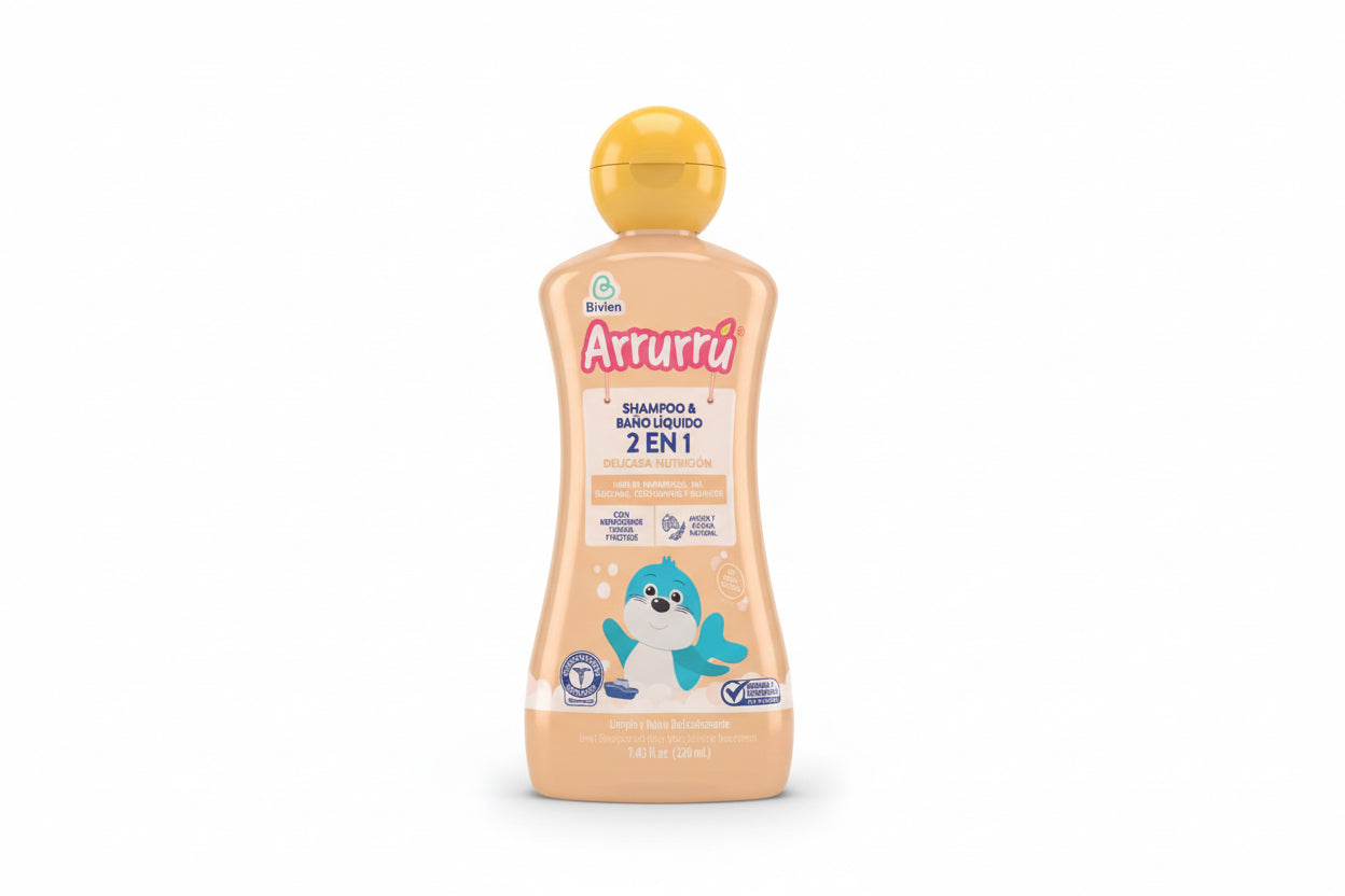 Shampoo Bebe niña niño arrurru 220 mL avena