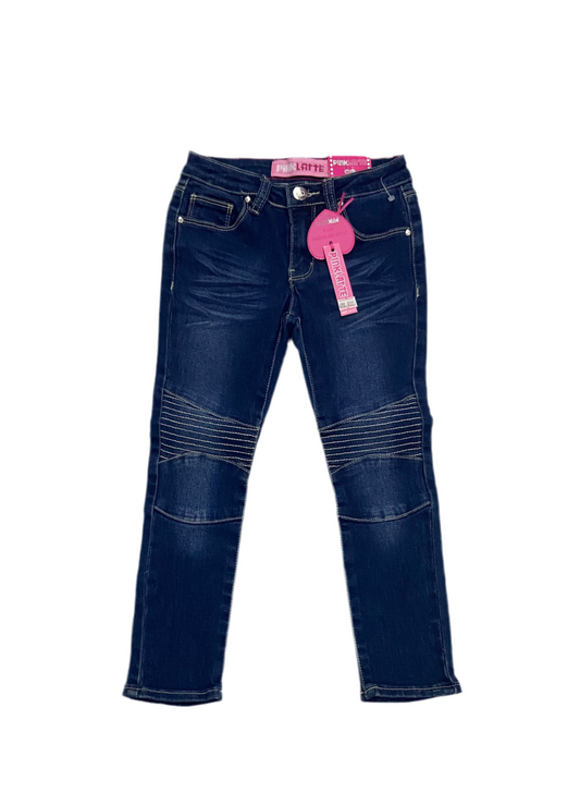 Pantalón Jeans azul pink niña