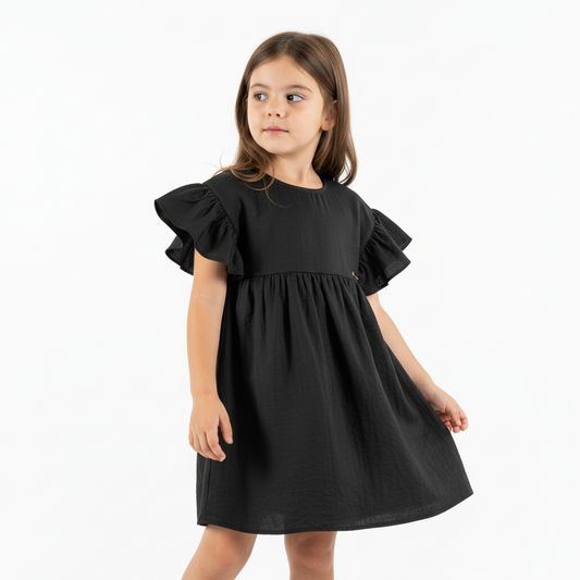 Vestido negro quimbykids niña 34176 008910 revuelos