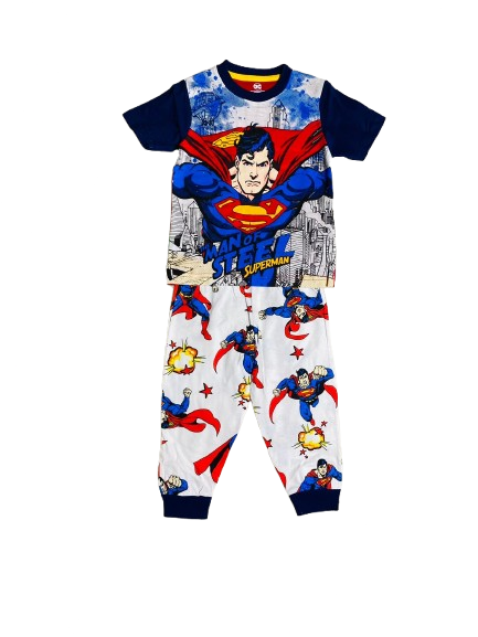 Set 2 piezas pijama superman niño