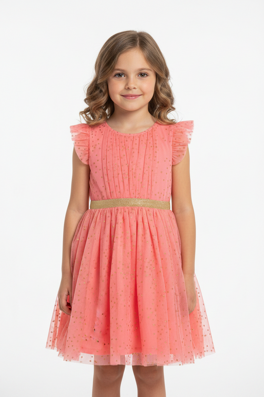 Vestido rosado salmón glitter St Jacks promo 2x1000