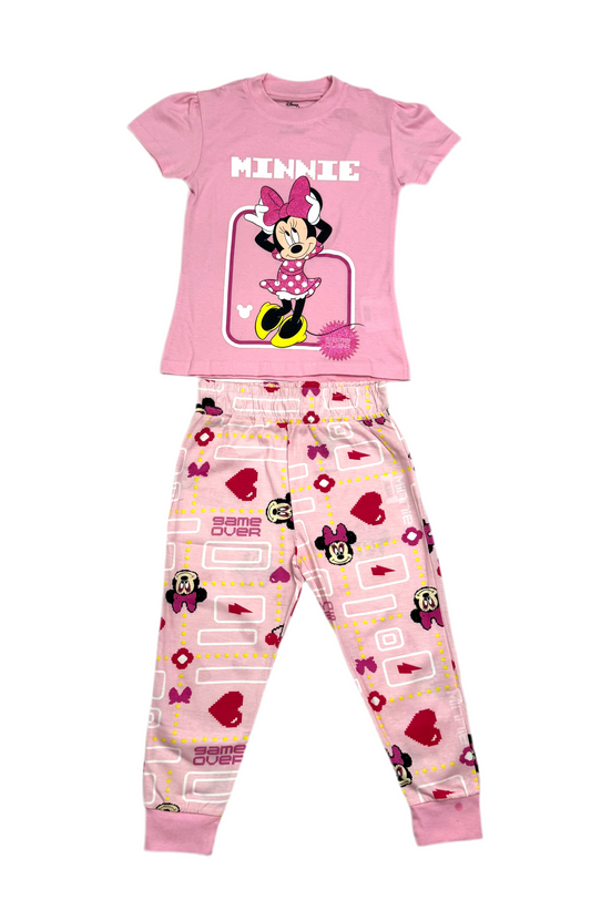 Pijama camisa rosado claro pantalon rosado claro Minnie Disney MM-2570