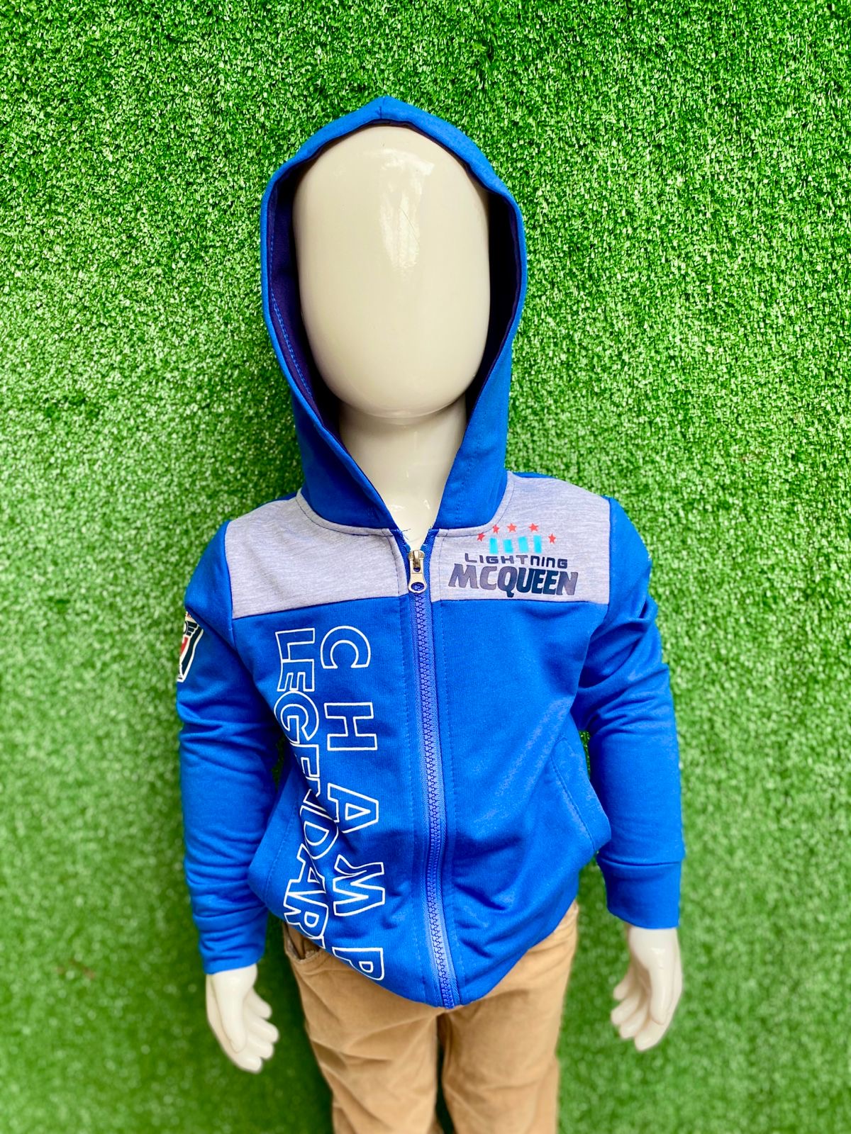 Suéter sudadera hoodie azul rayo McQueen niño 93625584
