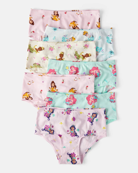 Set paquete 7 piezas ropa interior niña princesas disney Carters 3T652510
