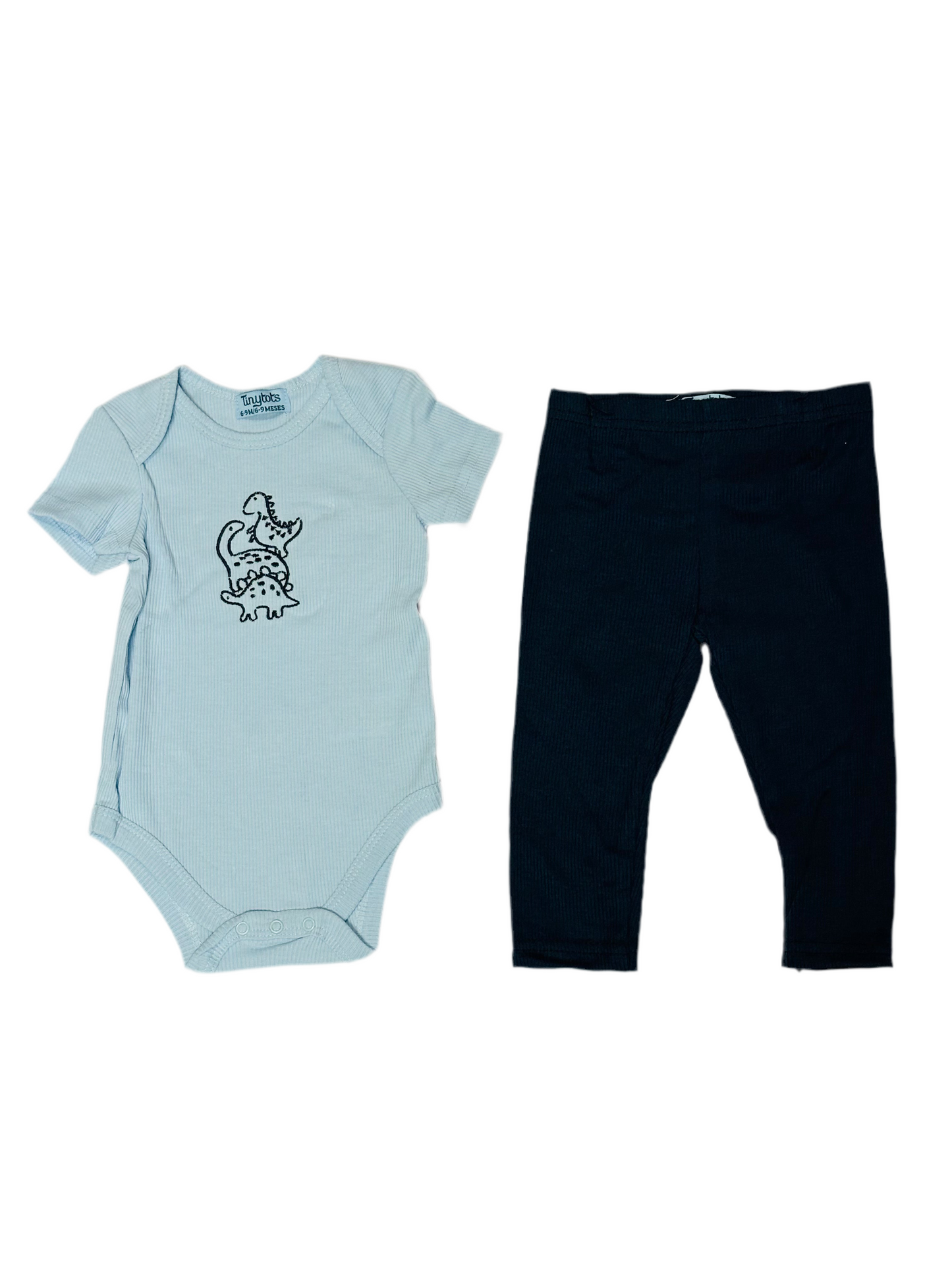 Set 2 piezas mameluco pijama azul bebe niño Tinytots AP15067