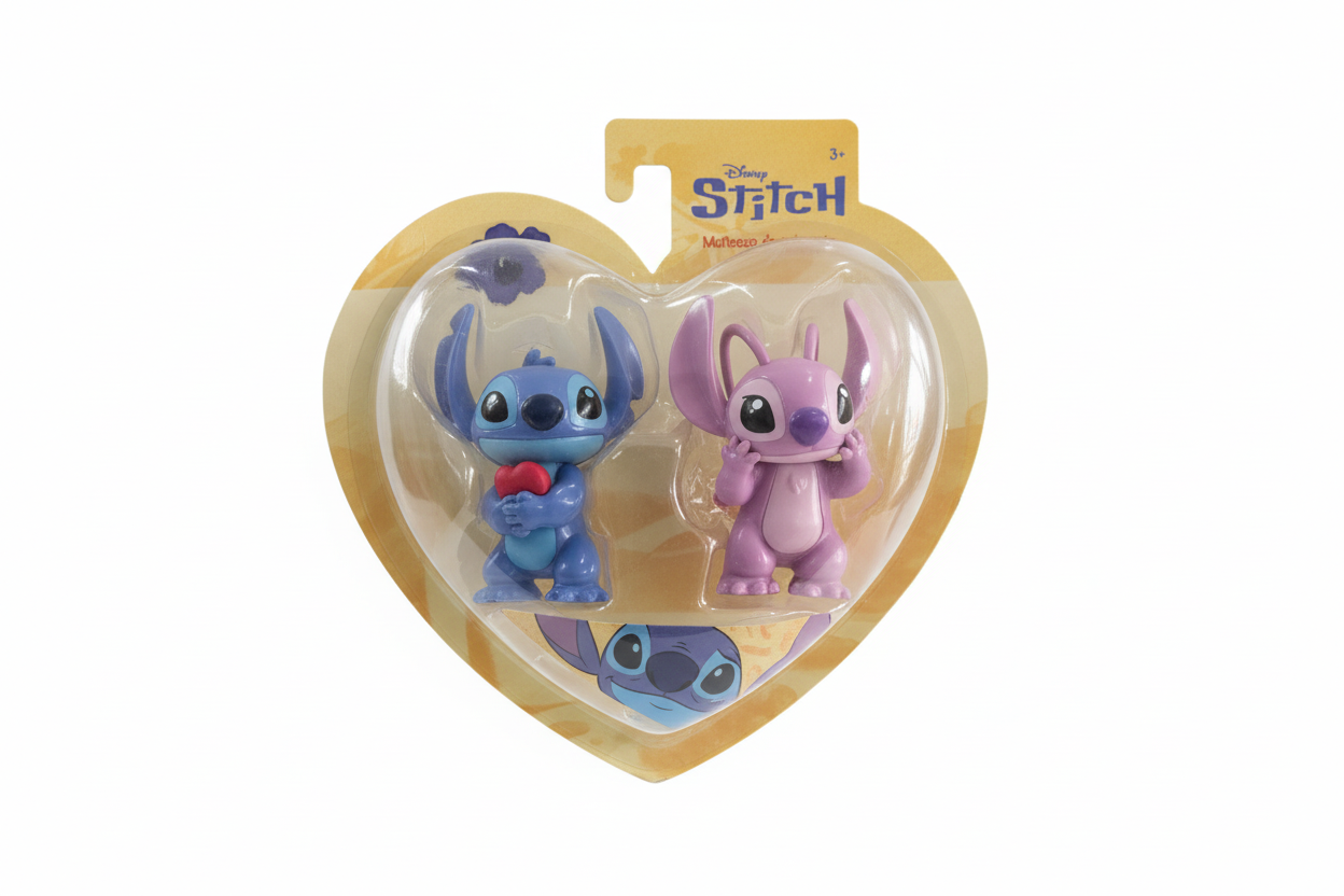 Juguete figura Stitch/Angel Set 2 piezas 3 pulgadas DT-STI3-2ASW2