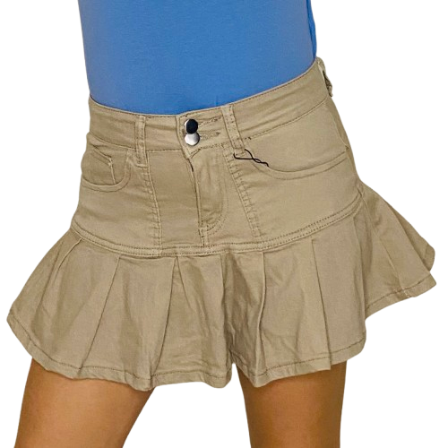 Falda Short paletoneada WS1202-6 490390 Caqui Beige