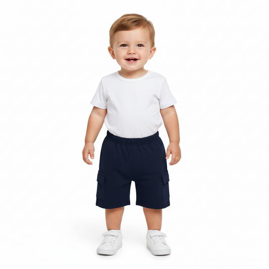 Short niño Bee loop azul oscuro cargo 17953 - 193921 promo 4x1000