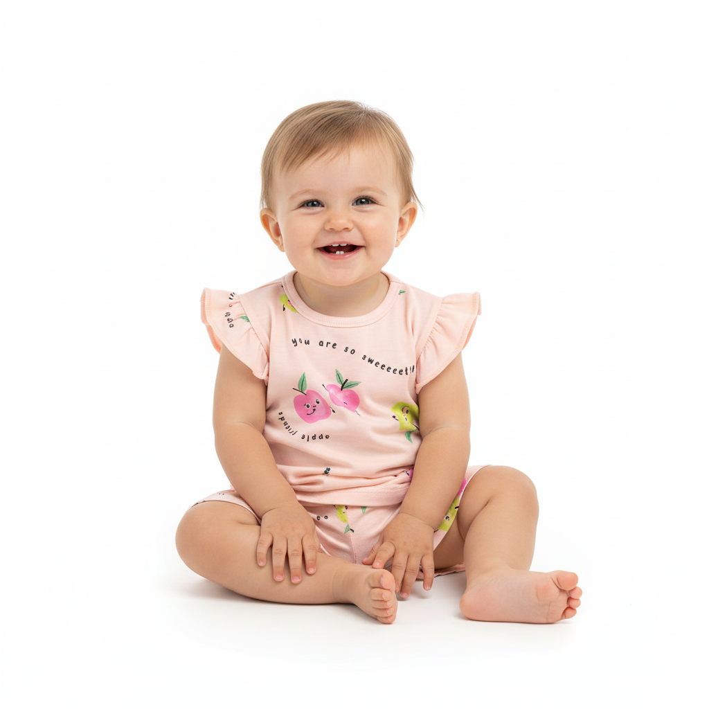 Set 2 piezas bebe niña color rosado Bee loop 17984 - AB2190 promo 3x1000