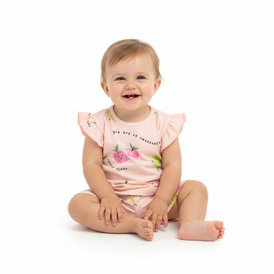 Set 2 piezas bebe niña color rosado Bee loop 17984 - AB2190 promo 3x1000