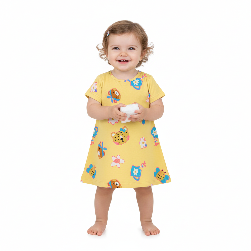 Vestido bebe niña amarillo Bee loop 17987 - FLO957 promo 3x1000