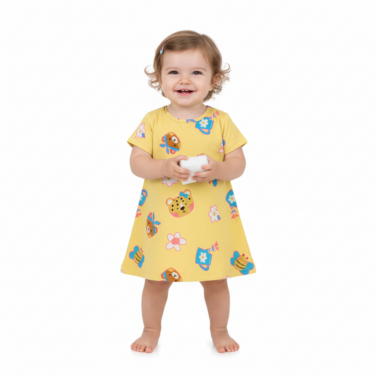 Vestido bebe niña amarillo Bee loop 17987 - FLO957 promo 3x1000