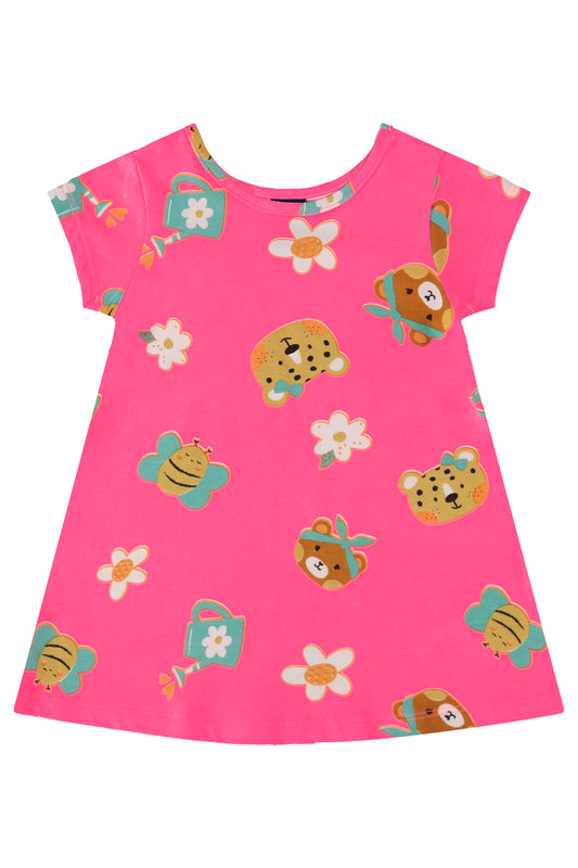 Vestido rosado Bee loop 17987 - FLO958