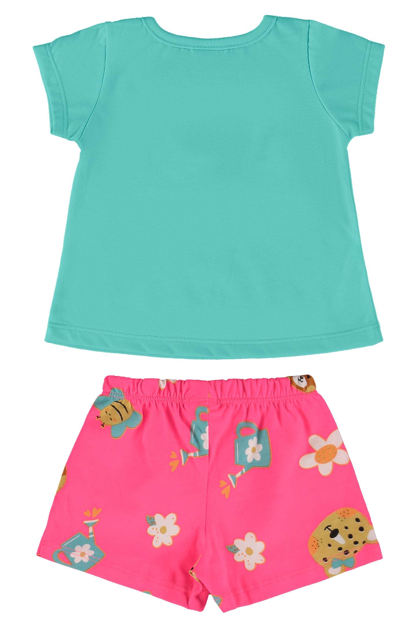Set 2 piezas bebe niña camisa azul y falda rosada Bee loop 17989 - 155218