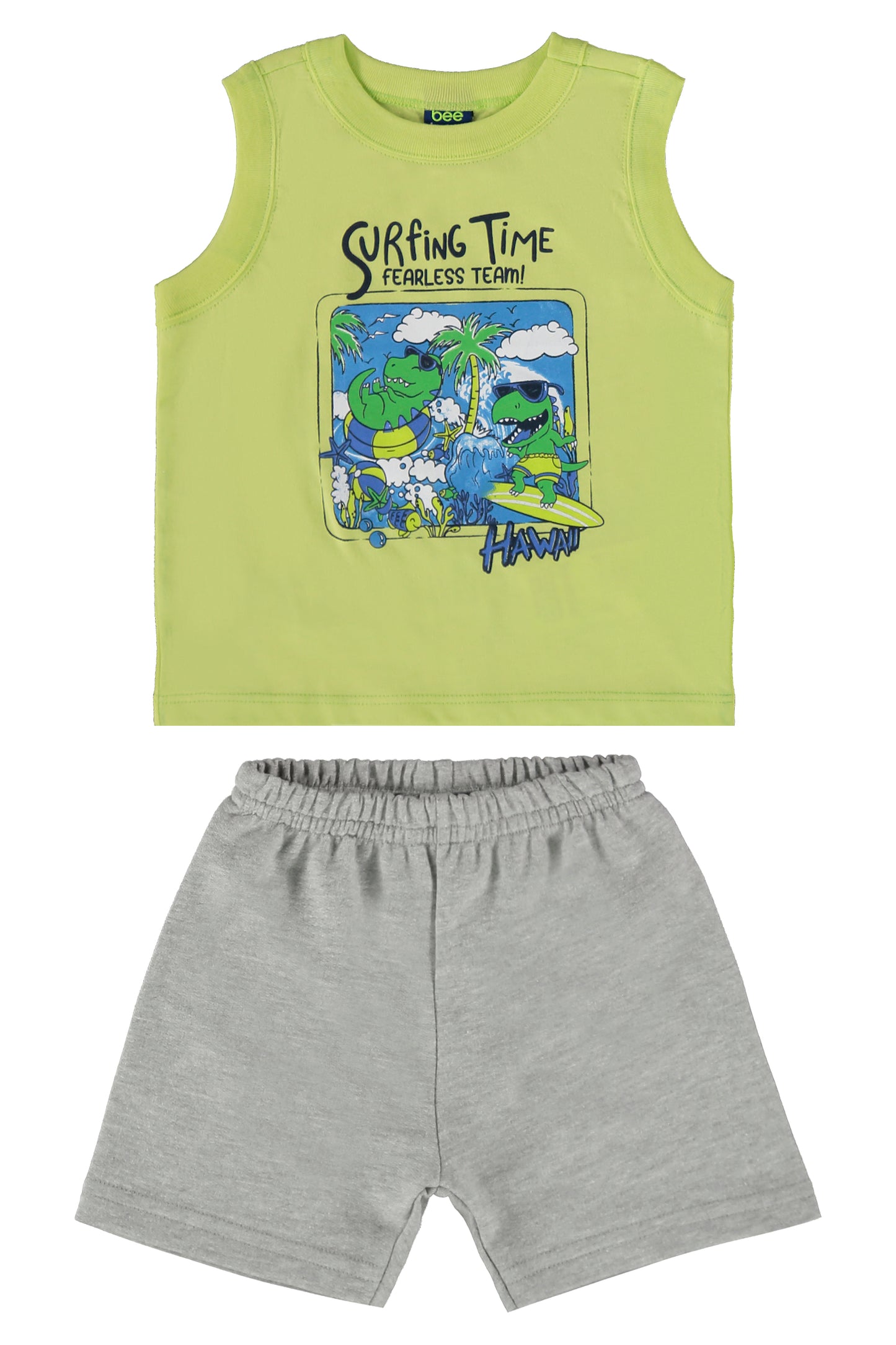 Set Conjunto camisa verde short gris Bee loop 17998 - 130535