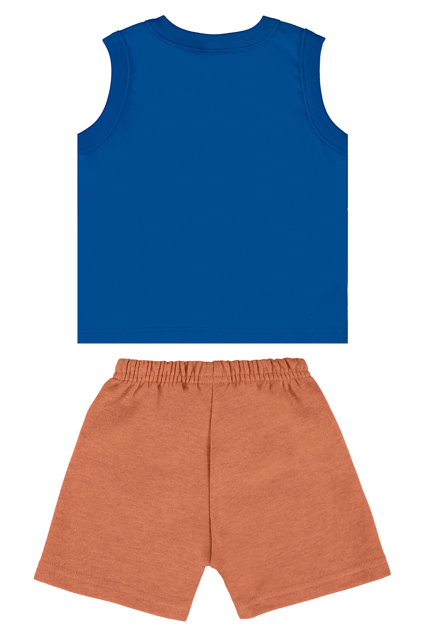 Conjunto camisa azul short café Bee loop 17998 - 194056