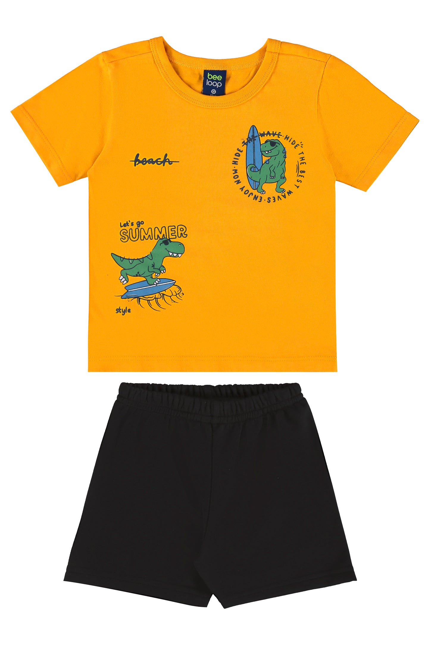 Conjunto camisa amarilla short negro Bee loop 17999 - 150955