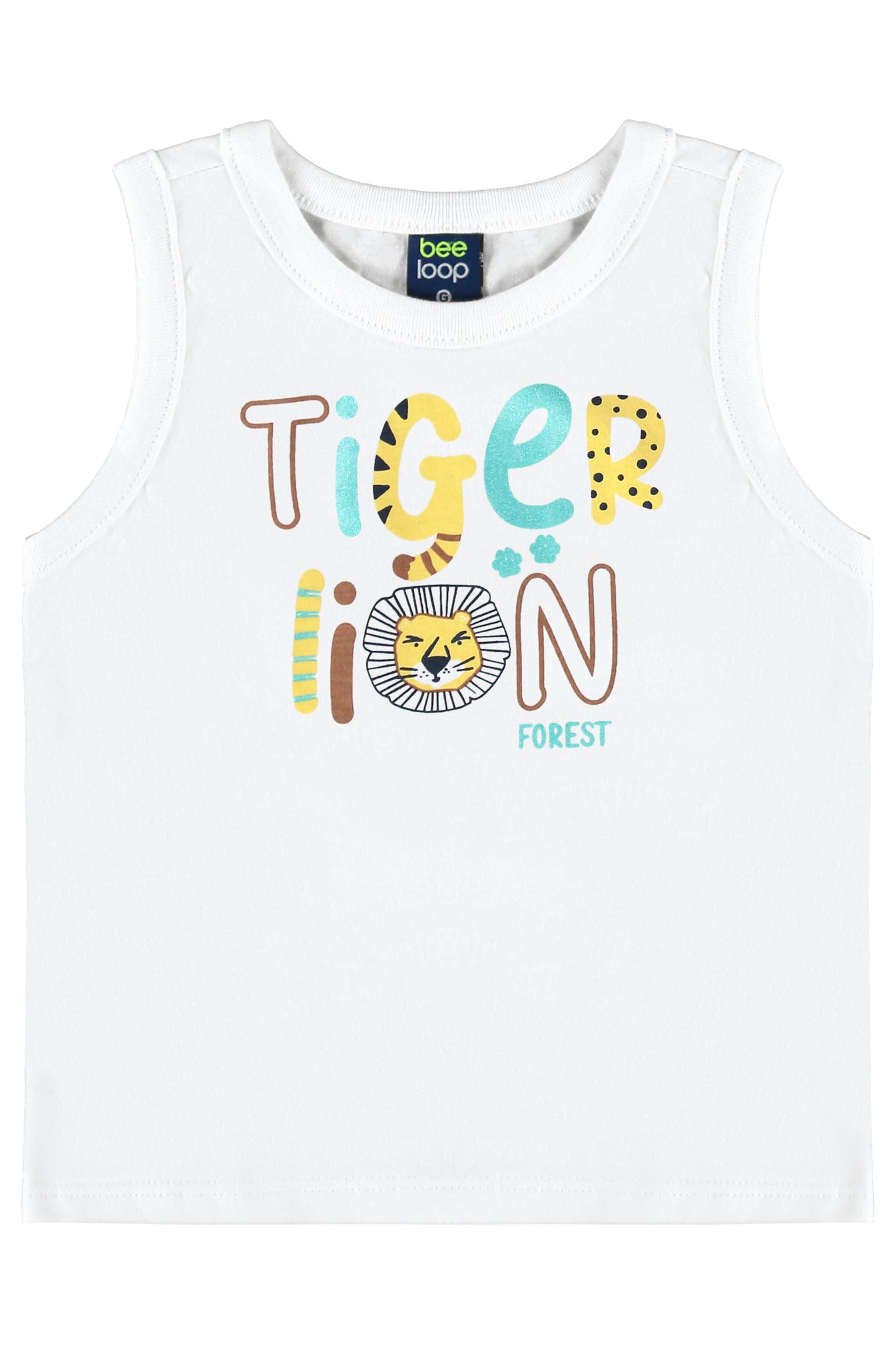 Conjunto camisa blanca short azul Bee loop 18001 - 000101