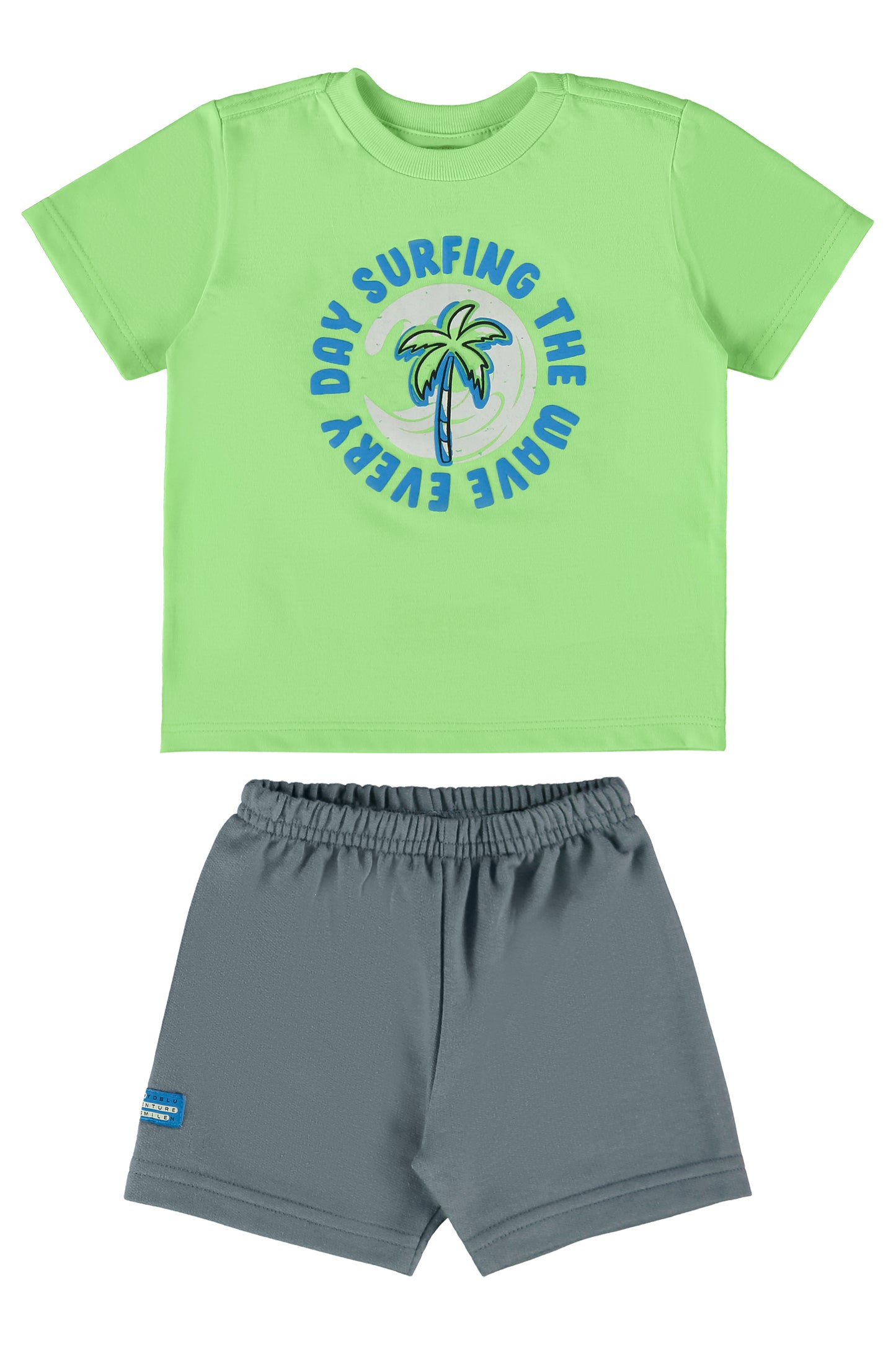 Conjunto camisa verde short gris  Bee loop 18003 - 020225