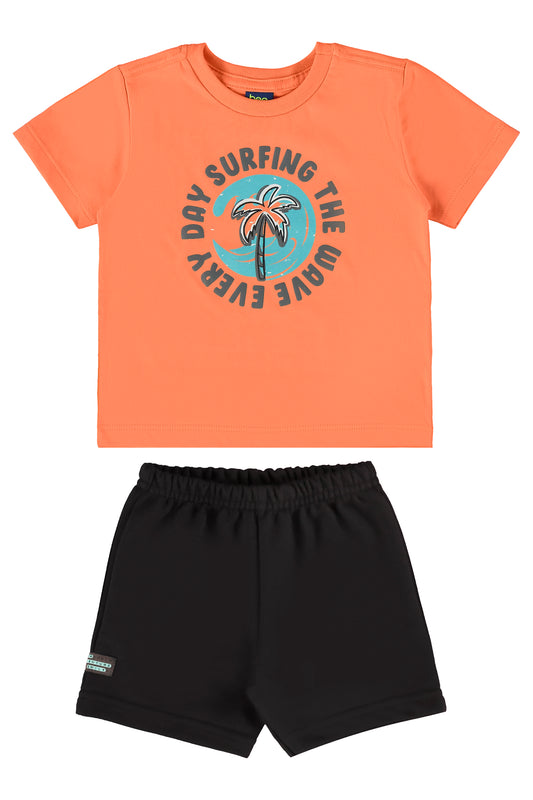 Conjunto camisa naranja short negro Bee loop 18003 - 151247