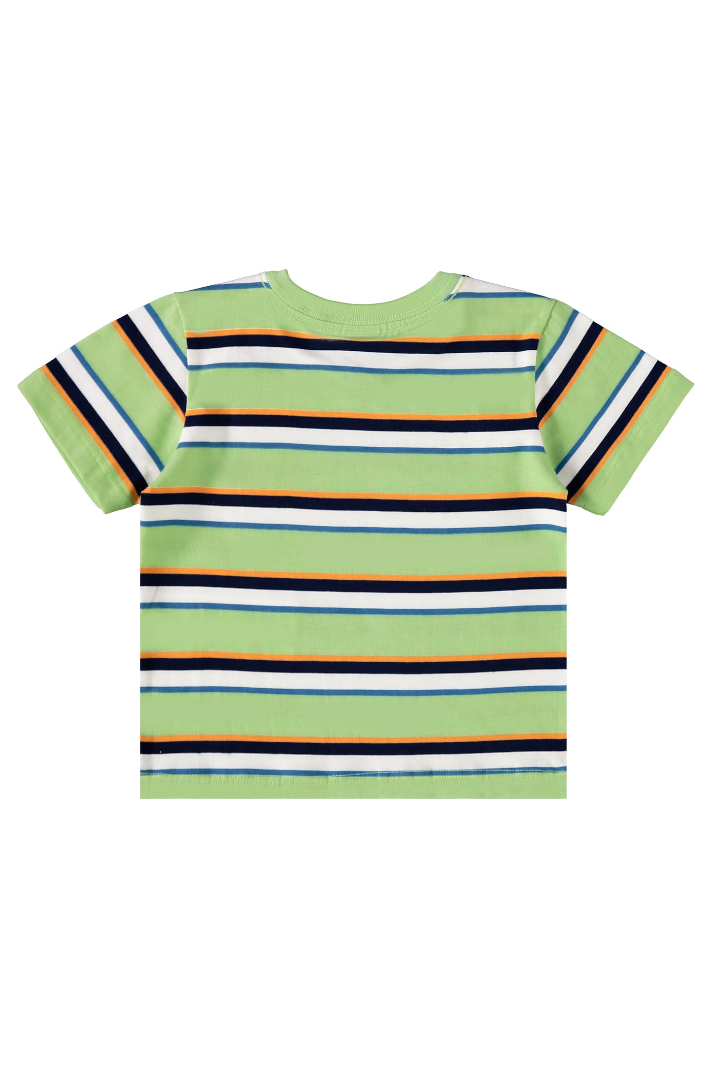 Conjunto camisa verde rayada short naranja Bee loop niño 18006 - LIS627
