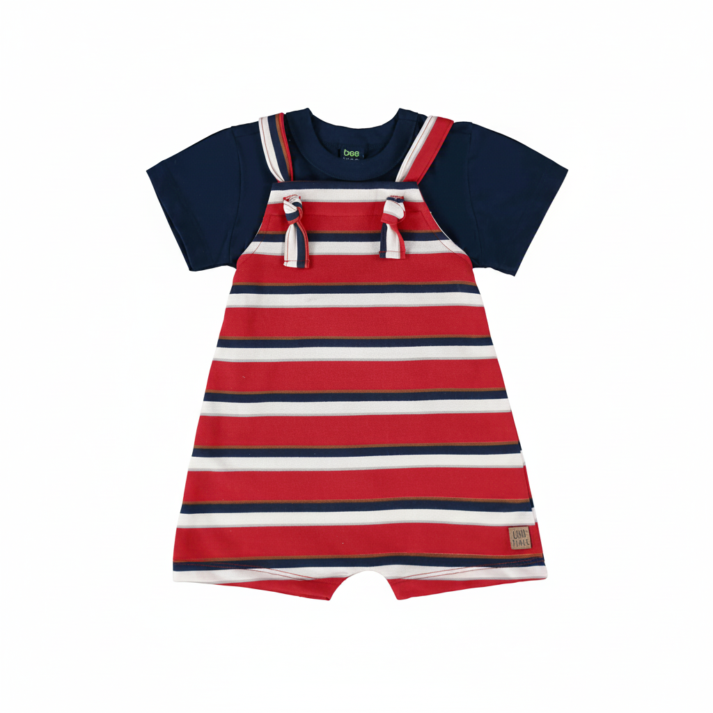 Set overall rojo Bee loop bebe niño 18008 - 193921  promo 2x1000