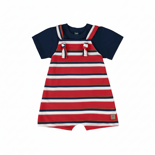 Set overall rojo Bee loop bebe niño 18008 - 193921  promo 2x1000