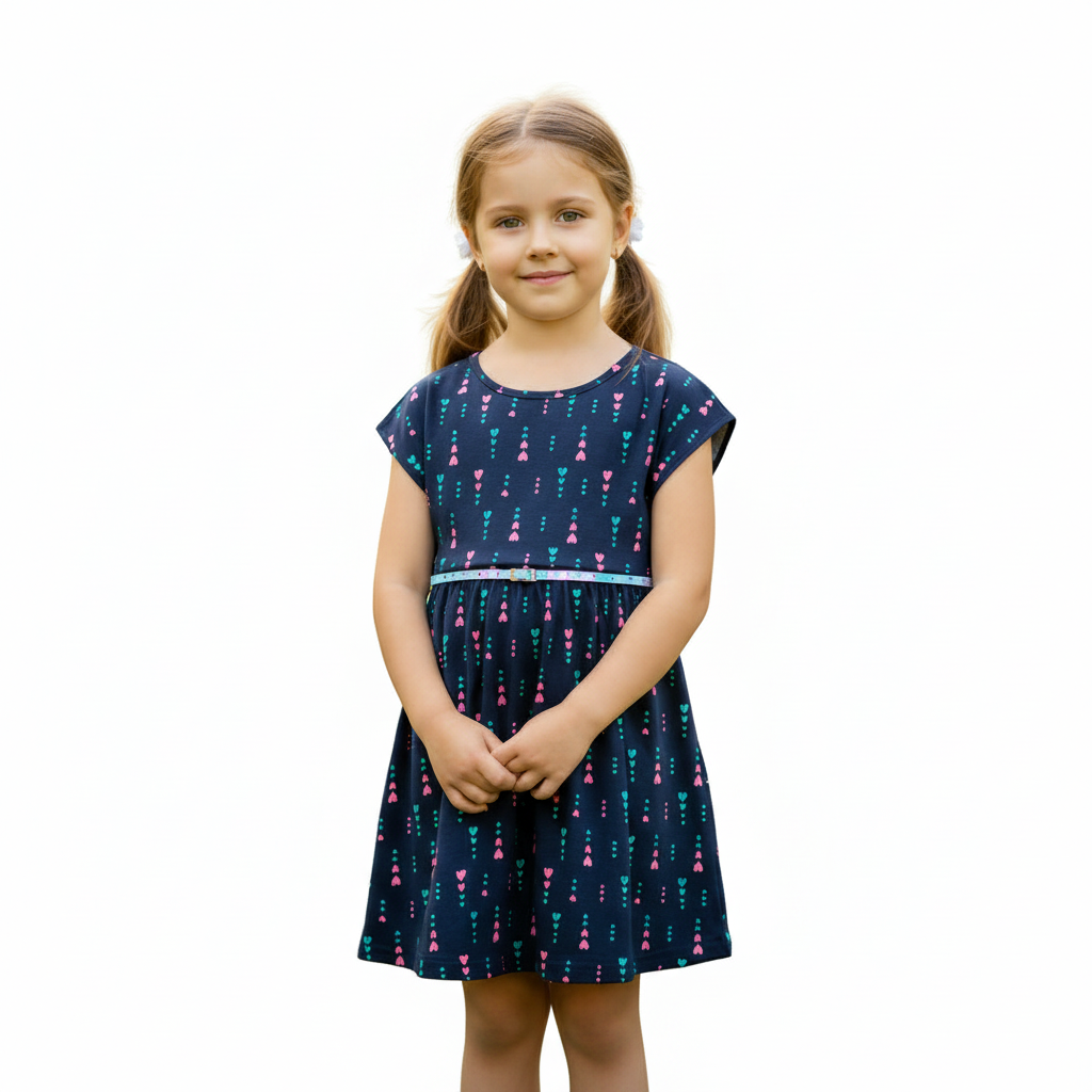 Vestido niña azul corazones Bee loop 18016 - AB2164 promo 3x1000