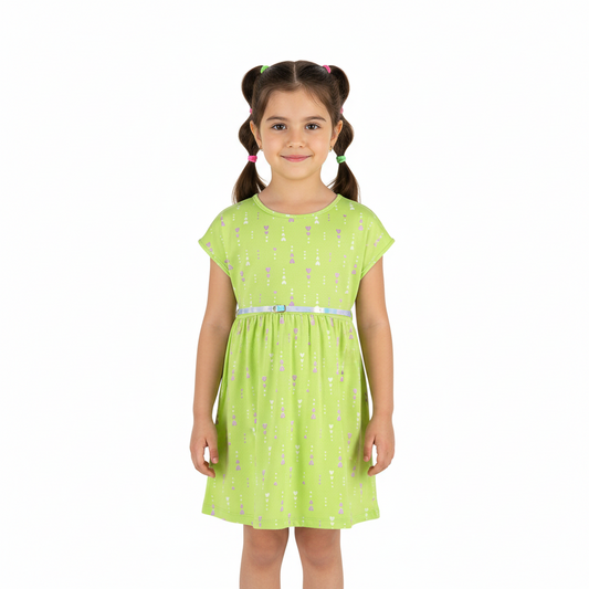 Vestido niña corazones verde Bee loop 18016 - AB2165 promo 3x1000