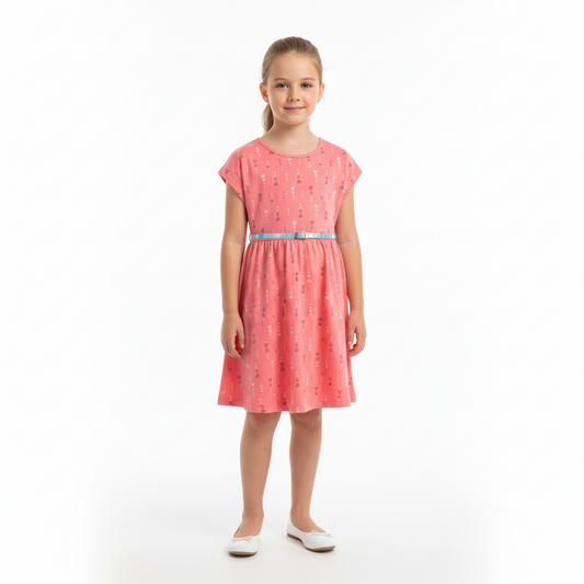 Vestido niña corazones rosado salmón Bee loop 18016 - AB2166 promo 3x1000