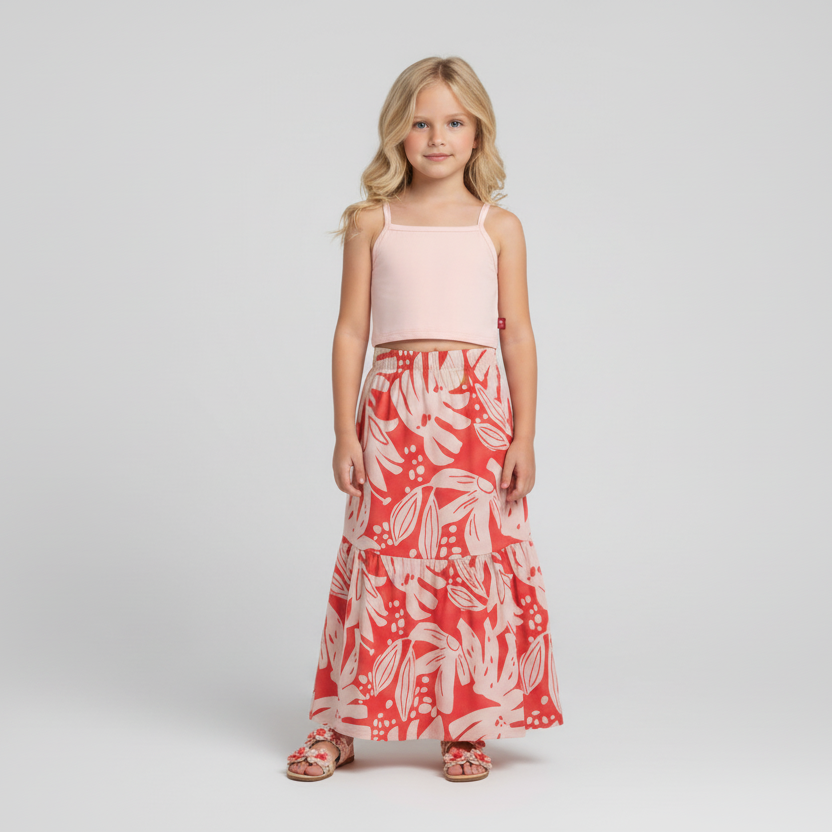 Set niña flores hawaiano rojo Bee loop 18020 - 131406 promo 2x1000