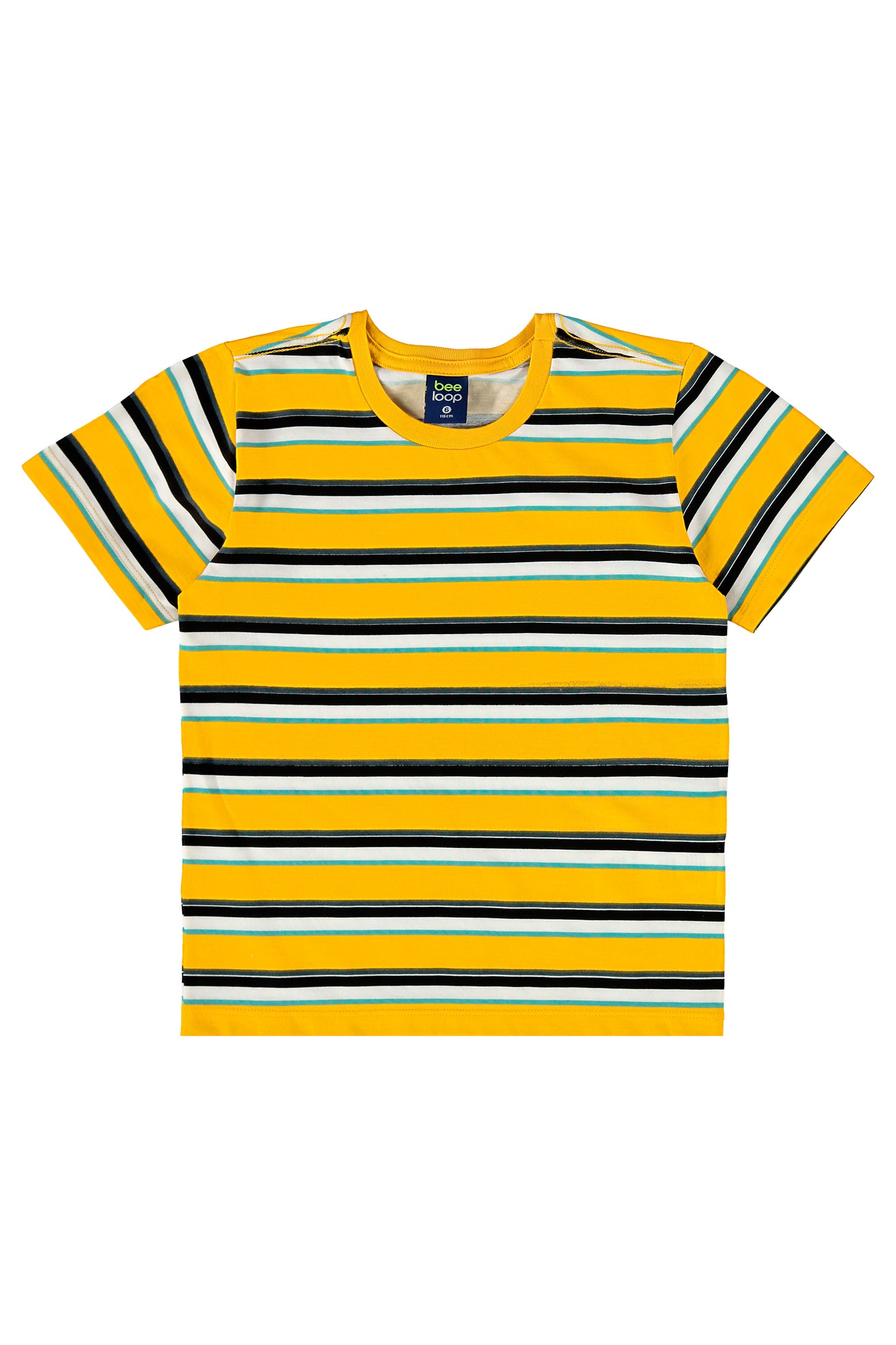 Conjunto camiseta amarilla rayada short negro Bee loop 18035 - LIS626